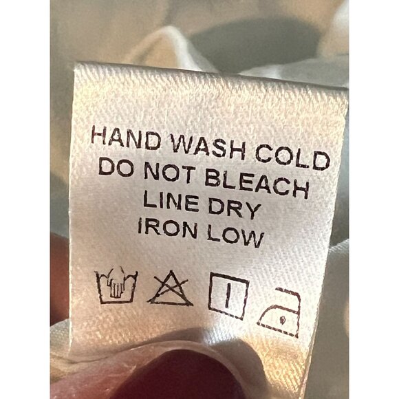 Heyson Polka Dot Spaghetti Strap Maxi Dress Peach White Medium Boho Cottage Core - Picture 5 of 5